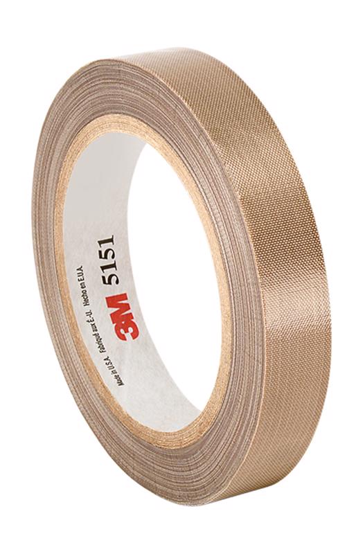 3M 5151 Light Brown PTFE Glass Cloth Tape 2 in x 36yd (1 roll)